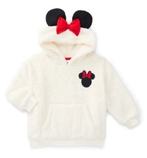 New Adorable Minnie Mouse Toddler Girls Hooded Sweatshirt Hoodie Size 4T NWT