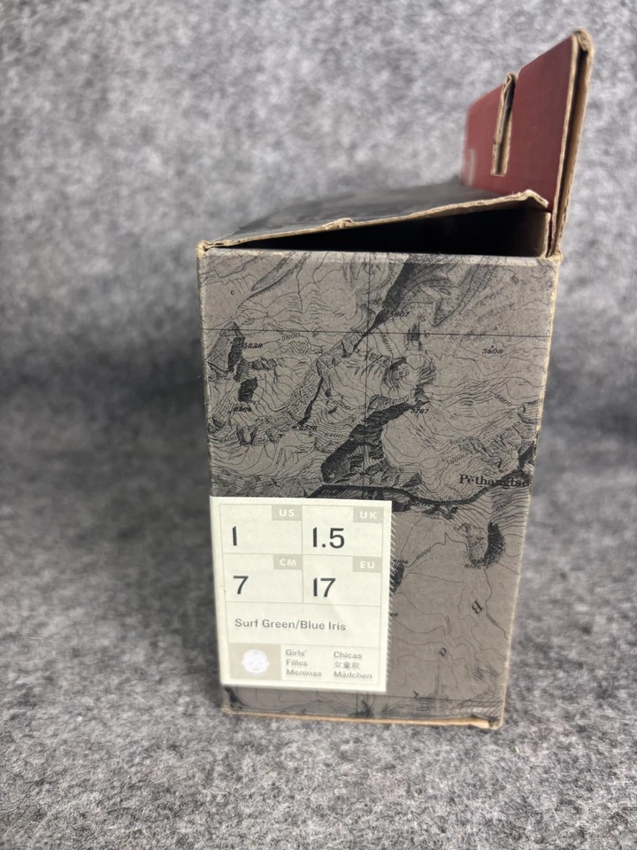 The North Face 鞋 女孩 婴儿 尺码 1 冲浪 绿色 蓝色 虹膜 Asher 靴子 婴儿床 — 第 2/4 张图片