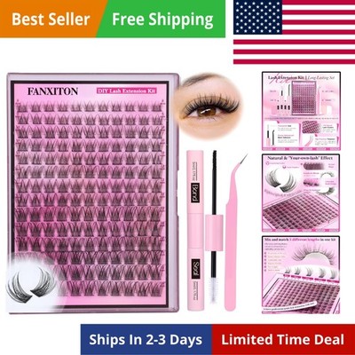 DIY Lash Extension Kit Natural Look Wispy Lash Clusters D 154 pcs Lashes Clus...