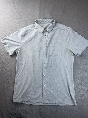 Vuori Bridge Button Down Mens Large Casual Performance Short Sleeve Shirt V184