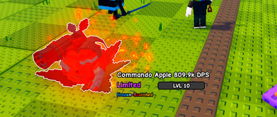 Rare Frozen Scorched Commando Apple  PVB Plants vs Brainrots