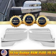For 2019~2026 Dodge Ram 1500 Side Mirror Cover Cap Overlay W/Turn Signal Cut USA