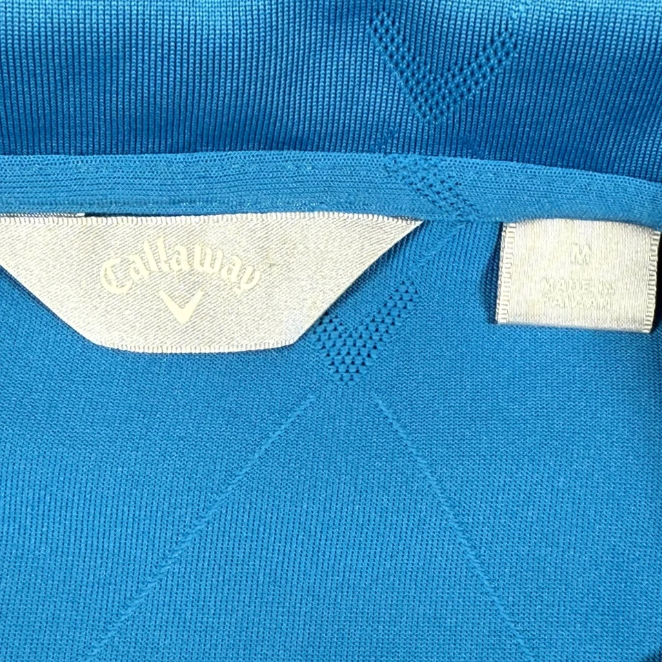 Camisa de golf Callaway para mujer sin mangas azul mediana polo con cremallera atlética Foto 3 de 4