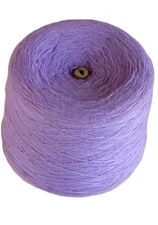 Large  Lilac Lavender Purple Wool Blend 2/24nm Cone Knitting Yarn 2 lbs