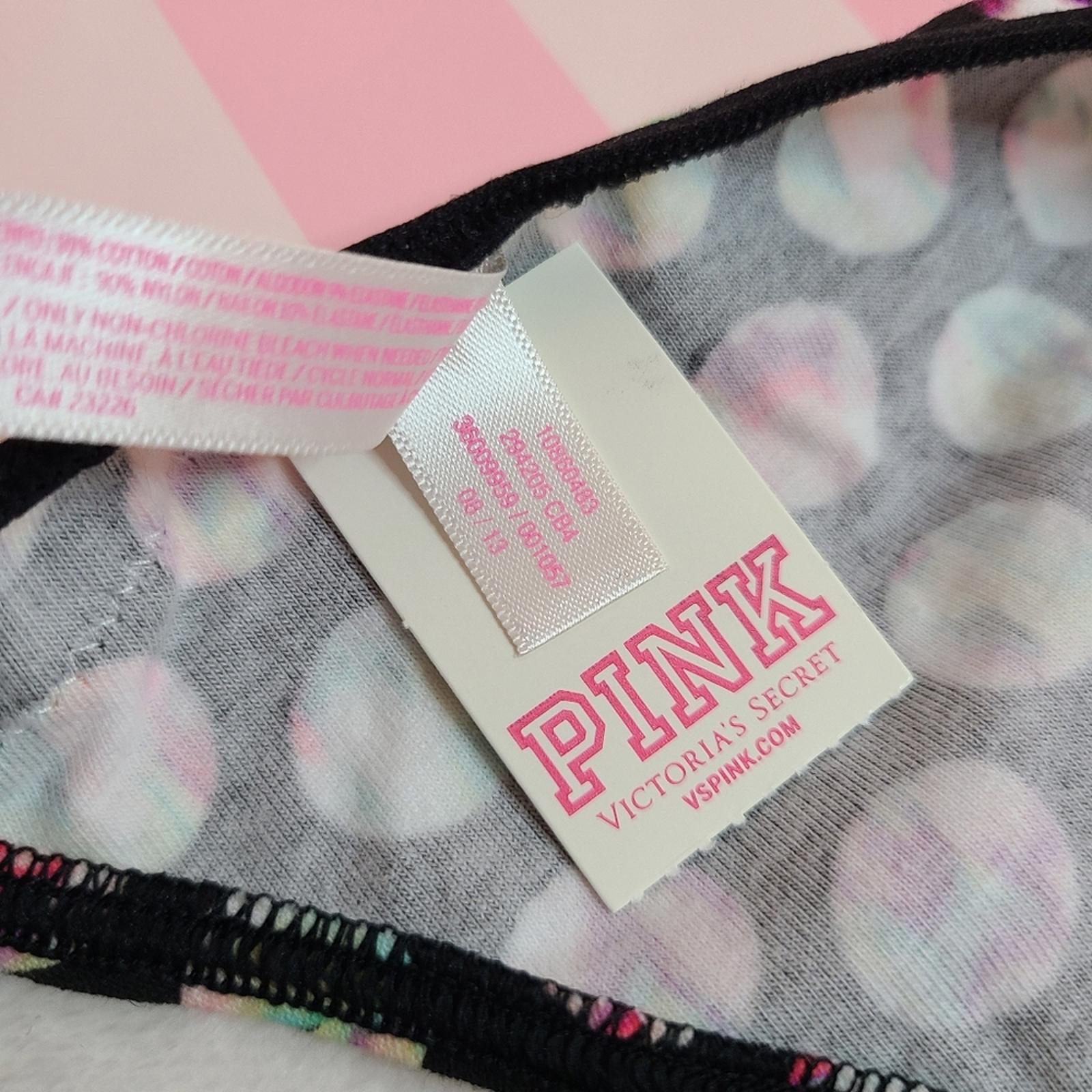 Rare Y2K VS PINK Extra Low Rise Lace Back Cotton Thong Panty Size M
