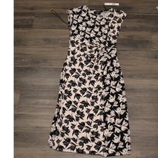 NWT Tahari XS Black & White Floral Print Sheath Dress New with Tags