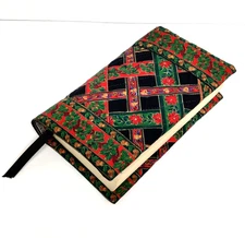 Vera Bradley Quilted Book Cover Noel Christmas Retired 90s Holiday Pattern HTF!