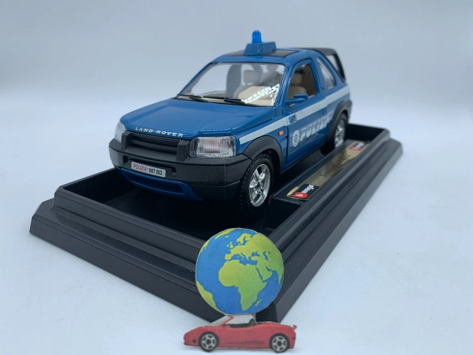 Bburago Land Rover Freelander 1998 Polizia, scala 1:24 - 1:25, vintage (3314) - Immagine 3 di 4