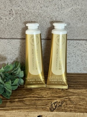 2 Bath And Body Works Cocoa Shea Honey Fragranced Hand Cream 1 Oz Travel Size