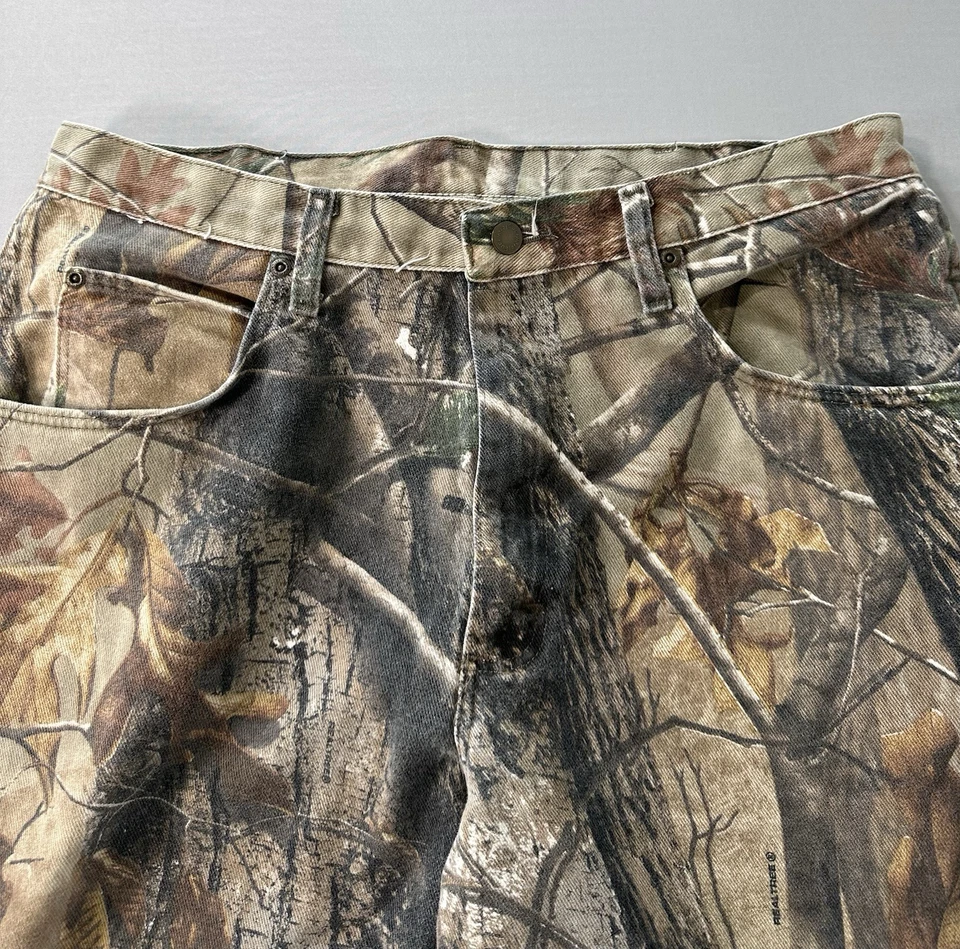 Wrangler Realtree Camuflaje Doble Rodilla Modelo 97GR1AP Hombres 36x34 De Colección Foto 3 de 4