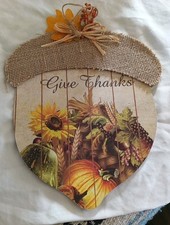 Thanksgiving Fall Door Wall Sign Give Thanks