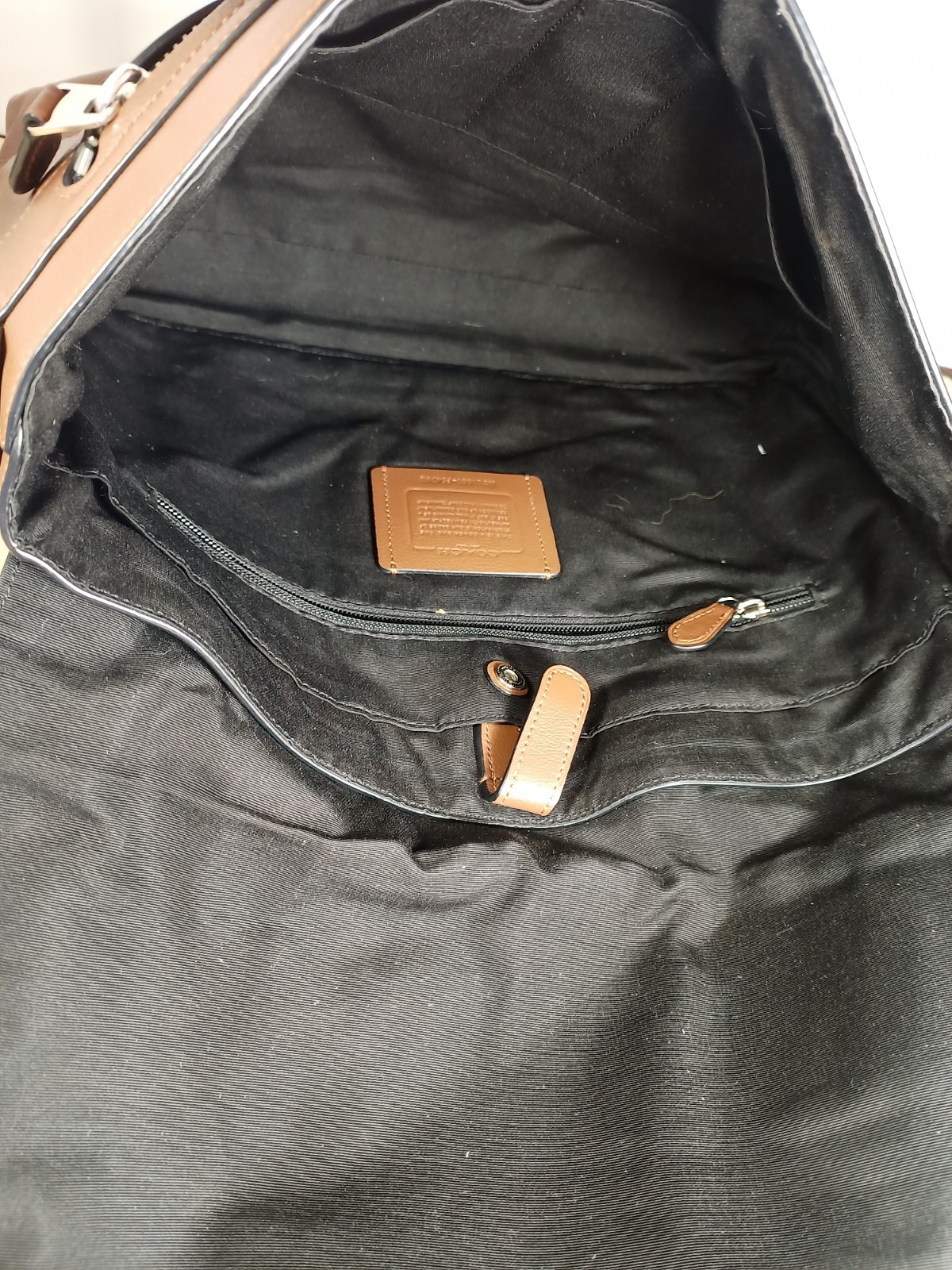 Coach Voyager Large Brown Solid Canvas Cotton Str… - image 10