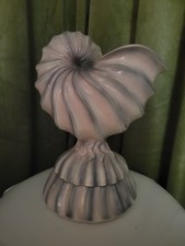 Vintage 80s 90s Vintage Shell Lamp Nautilus Beach Theme Mermaid Boudoir Lamp