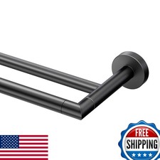 Gatco 4634MX Glam Double Towel Bar Matte Black 24 Inch