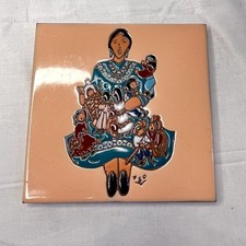 Vintage Earthtones Southwestern Trivet 1990 Made In USA