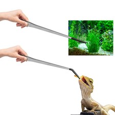 2 Pcs Extra Long Stainless Steel Reptile Feeding Tongs with Rubber Tip 18.5 I...