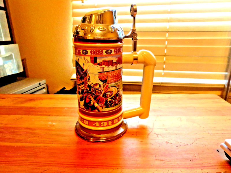 SAN FRANCISCO 49ers COLLECTOR  stein (MBI) SIZE: 9" TALL,