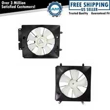 Radiator & AC Condenser Cooling Fan Assembly Pair for 02-06 Honda CR-V CRV