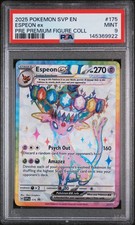 2025 Pokemon Black Star Promo #175 Espeon Ex Pre Premium Figure Coll PSA 9