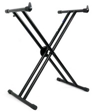 Rockville Double X Braced Keyboard Stand  Push Button Lock For Nord Lead 4