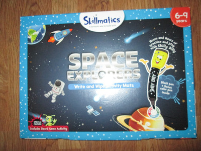 SKILLMATICS Space Explorers Write and Wipe Activity Mats 6-9 yrs. New sealed box