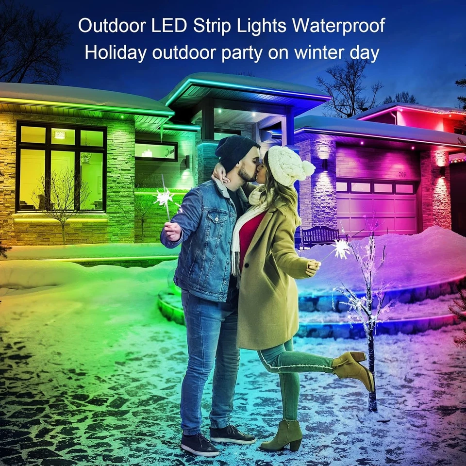 AILBTON 100ft Outdoor LED Strip Lights Waterproof,IP68 Outside Led Light Stri... - Image 3 of 4