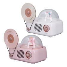 Retro Bluetooth Speaker With Light Stereo Hi Fi Sound Soothe Record Player