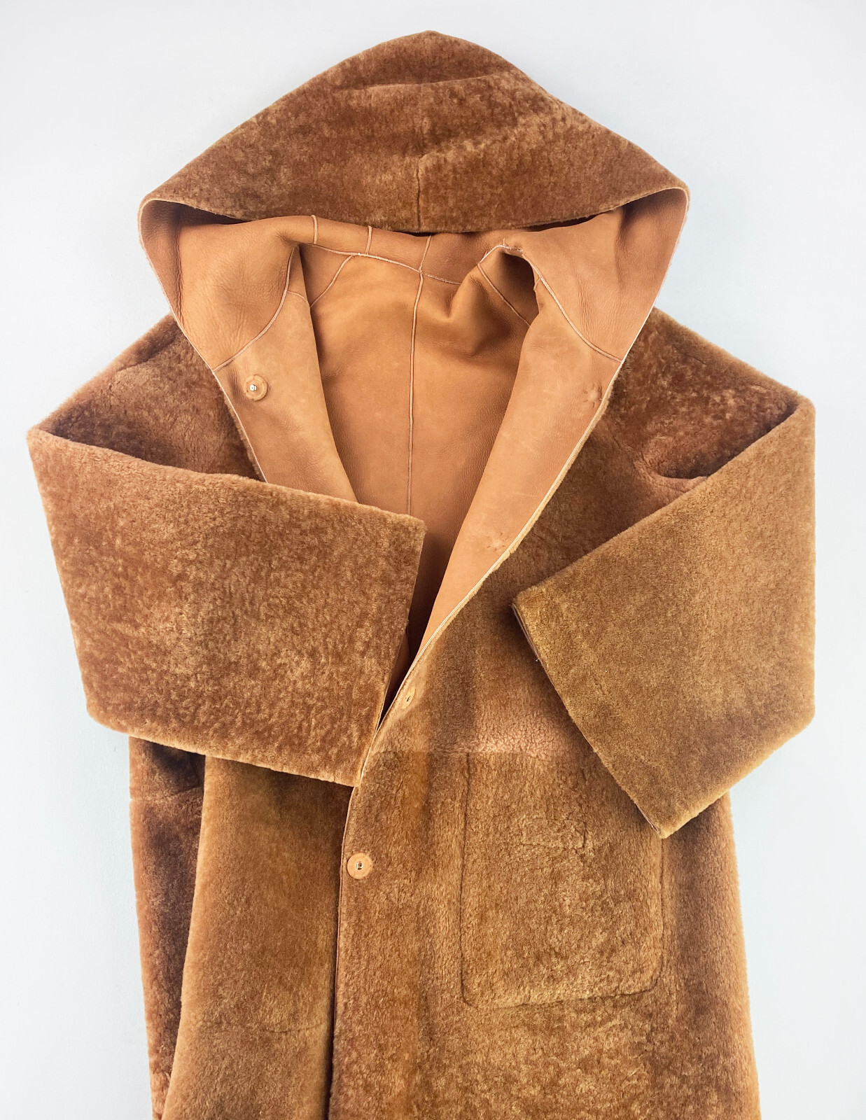 New Kiton Women's Sheepskin Shearling Reversible Coat Size 12US, Orig. $7650.00