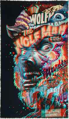 Tristan Eaton Wolfman 3D Universal Monster Poster/Print (2022)
