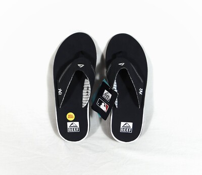 Reef MLB New York Yankees Fanning Navy Flip Flops Sandals Sz 12 NEW CI4843  RARE