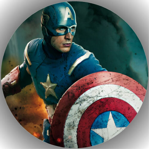Tortenaufleger Geburtstag Party Tortenbild Fondant - Oblate Captain America  P25 - Bild 1 von 1