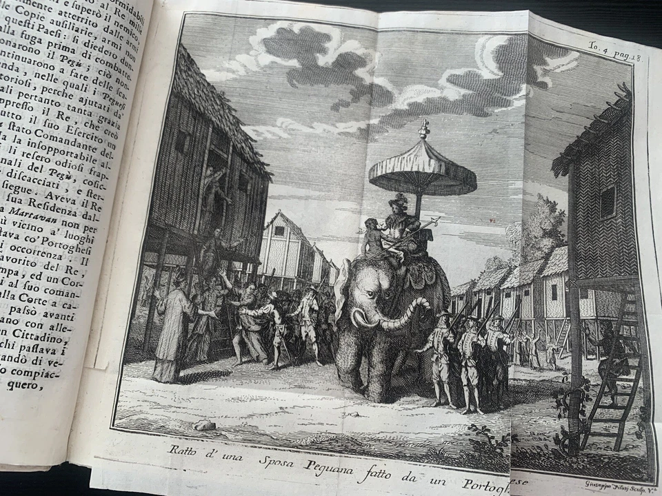 Tommaso Salmon Lo Stato Presente di Tutti i Paesi Vol 3 Indonesia India 1783 - Image 4 of 4