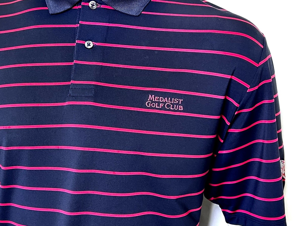RLX Ralph Lauren Golf Polo Navy Blue/ Pink Men's Size XL