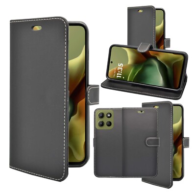 Für Motorola G15 Wallet Book Flip Folio PU Leder Handy Tasche Hülle