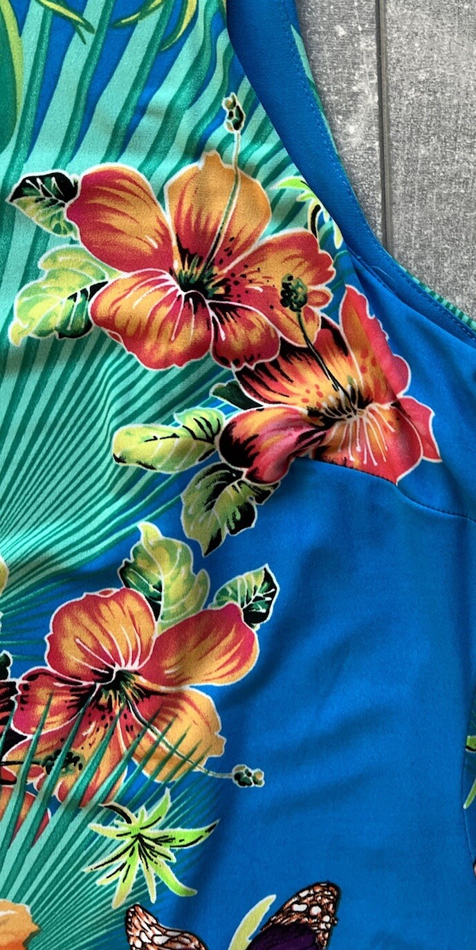 CACHE Stretch Multi-Color Bodycon Sleeveless Line… - image 3