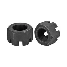 2pcs M30x2mm Hexagon Slotted Nut Grade 4.8 Carbon Steel Castle Nuts Black