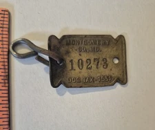 Maryland Montgomery County 1951 Dog Tag