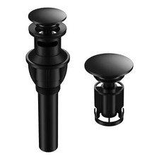 Bathroom Sink Drain with Overflow Hurran Matte Black Universal Bathroom Sink St