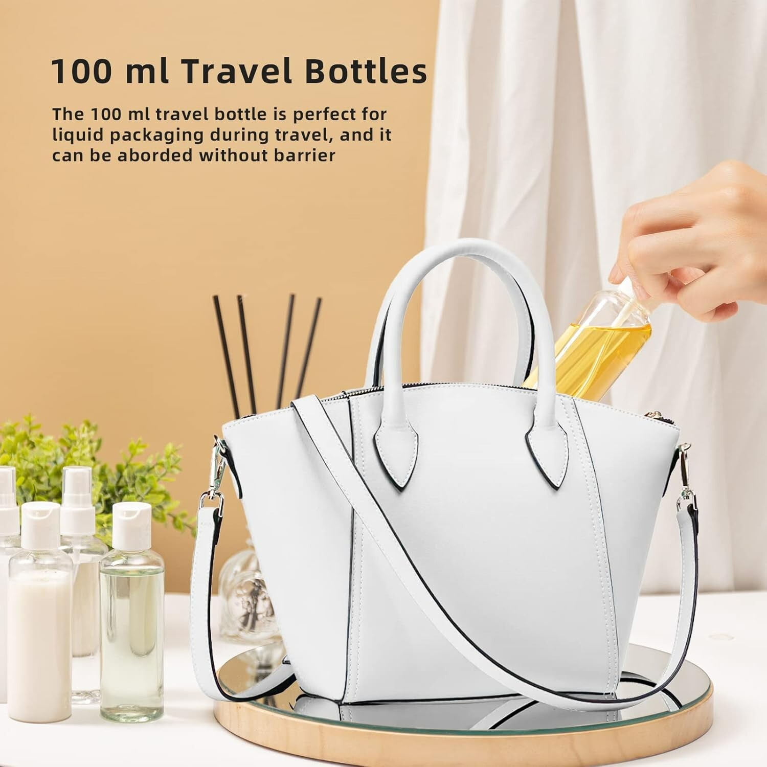 8X 100ml Travel Spray Bottle Plastic Transparent Perfume Empty Atomizer Cosmetic
