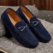 Men's Loafers Shoes Men Slip-On Leather Driving Shoes Moccasins