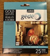 Pebeo Gedeo Gilding Foil Leaves 25 Sheets in Gold