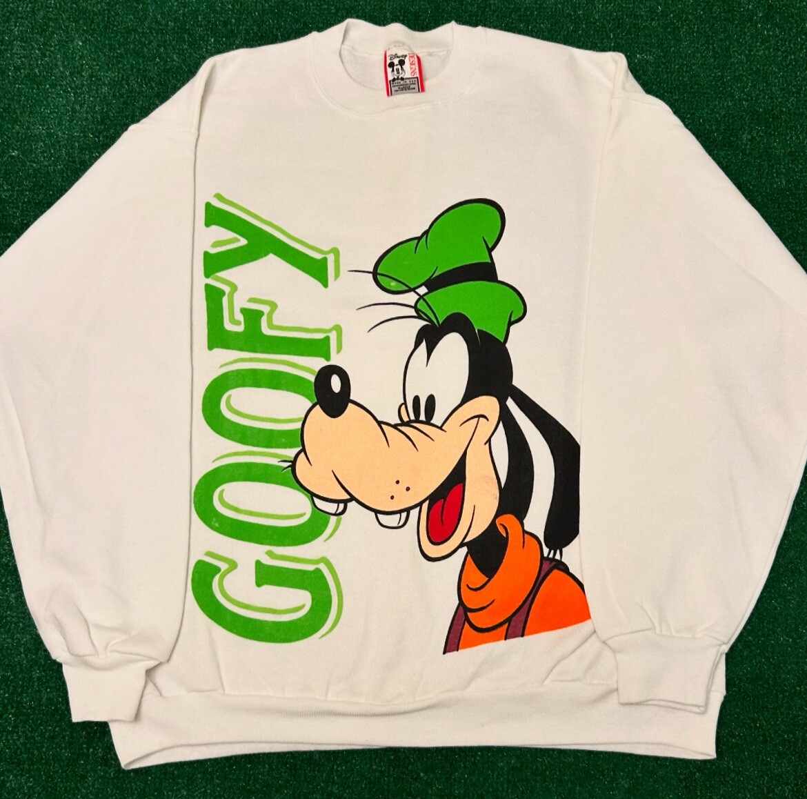 Vintage 90s Disney Goofy Big Face Double Sided VTG Crewneck Vintage 90s Disney Goofy Big Face Double Sided VTG Crewneck