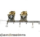 GIA 14k yellow gold 1.42ct princess diamond martini stud earrings Natural new — photo 4