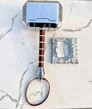 Thor Mjolnir Hammer Metal Replica Avengers Prop Gift Resin Base Aluminum Craft