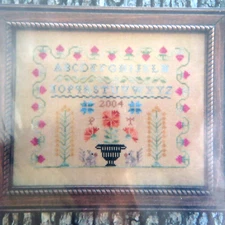 Strawberry Samplar MAD SAMPLER DESIGN Counted Cross Stitch Pattern chart