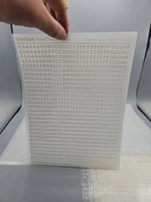 Chartpak Velvet Touch Letters & #s, White Helvetica Med 24 Pt 6 New, 12 Partial 