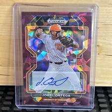 2022 Prizm Draft Picks Jorel Ortega Burgundy Cracked Ice Auto #PDP174 #d /12