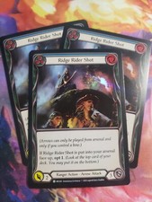 3x Ridge Rider Shot Foil Blue Playset Arcane Rising Unltd Flesh and Blood