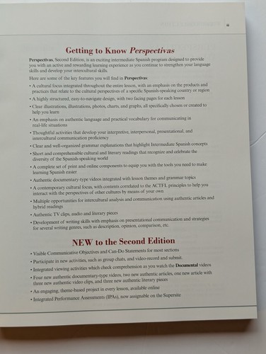 Perspectivas, Second Edition Intermediate Spanish A Cultural Approach 2026 - 第 5/6 張圖片