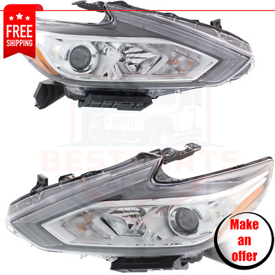 Headlight set NI2503247 NI2502247 2 pc for 2016-2018 Nissan Altima